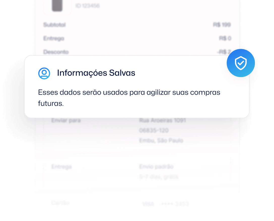 Salve informações pessoais para checkout rápido